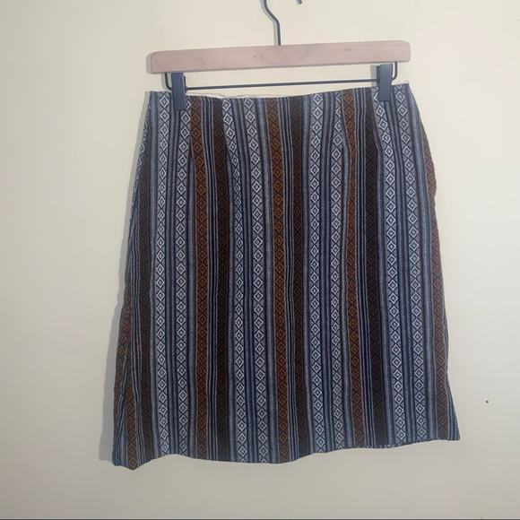 VNTG 70s mod handmade patterned skirt - Picture 2 of 3